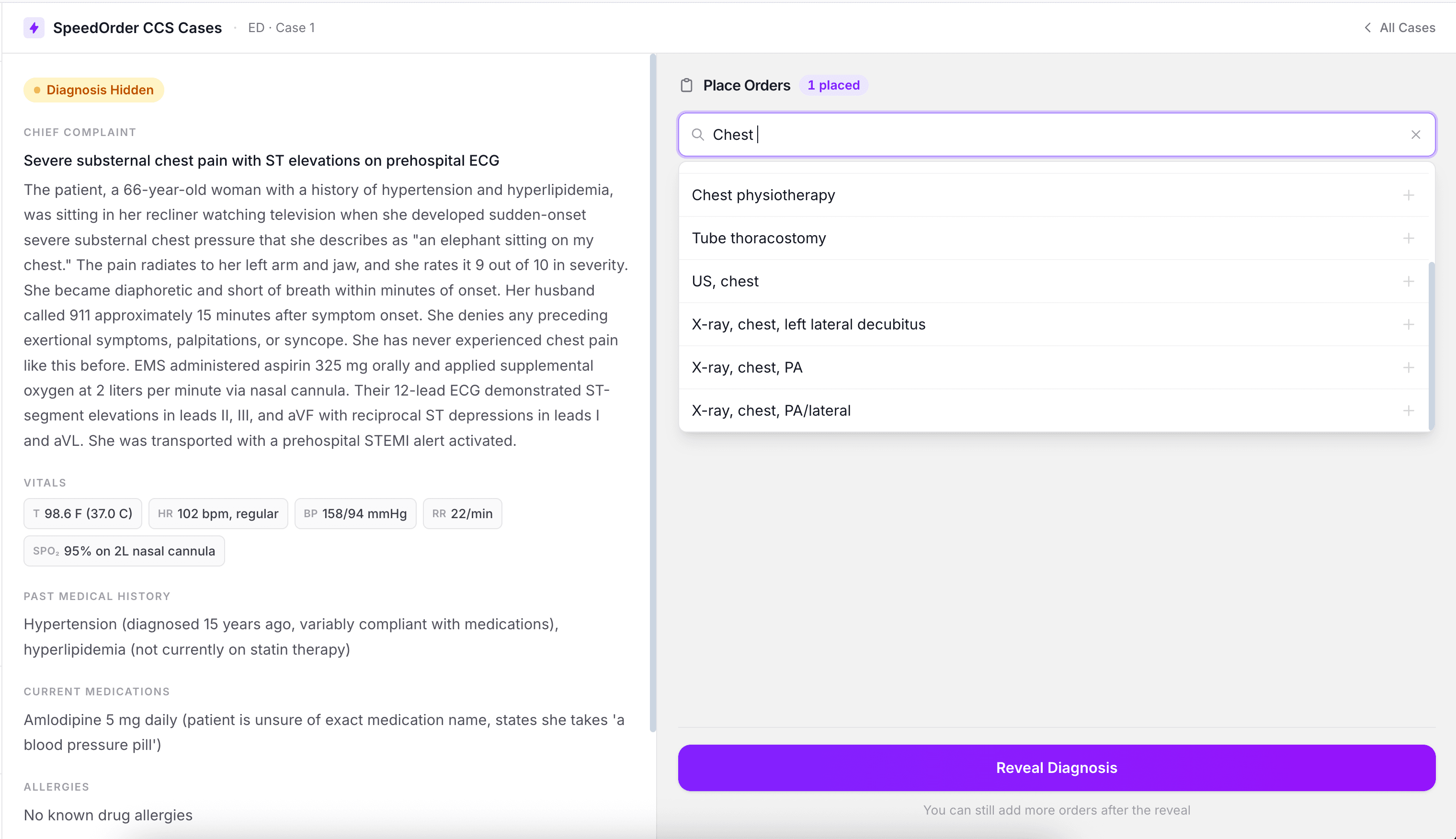 StudyCCS SpeedOrder rapid practice mode